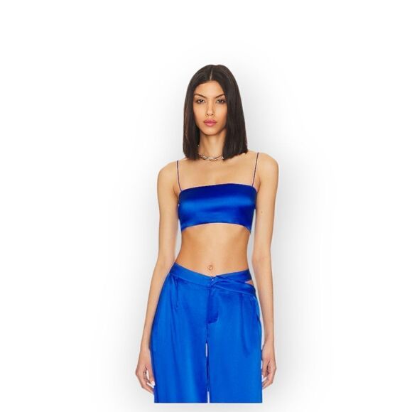 SER.O.YA Cray Silk Top Royal Blue NWT | Luxury Designer Blouse, 100% Silk - Picture 1 of 12